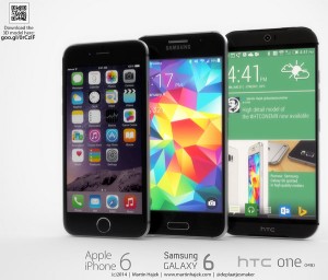Comparaison HTC One M9 vs Galaxy S6 vs iPhone 6