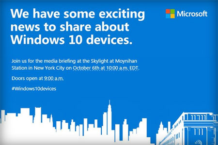Microsoft Surface Pro 4 le 6 octobre