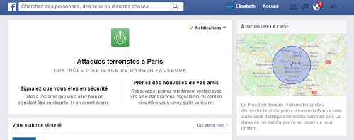 terrorisme Paris Facebook