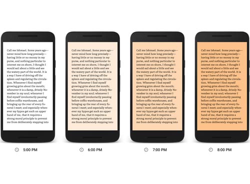 Google Play Books lecture nuit
