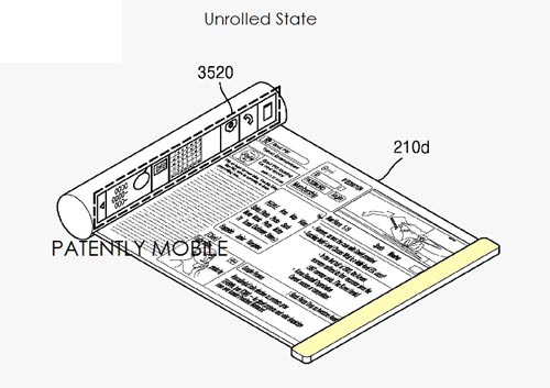 Samsung brevet smartphone pliable flexible déroulable