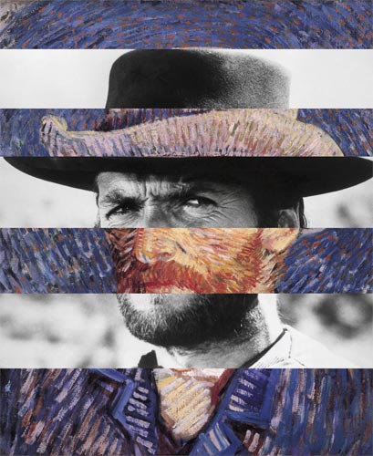 Mashup popculture cinéma tableau Clint Eastwood