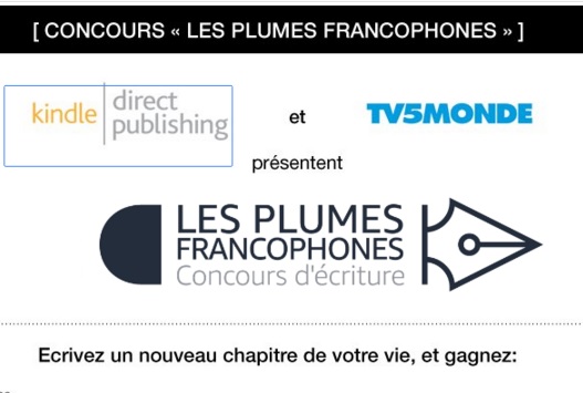 concours plumes franophones amazon tv5monde ebook