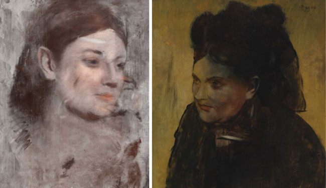 Degas un deuxième tableau caché sous la toile