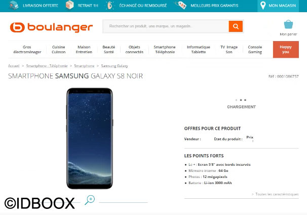 Le Galaxy S8 apparaît déjà chez Boulanger