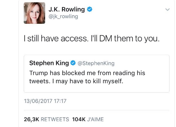 stephen king jk rowling trump twitter