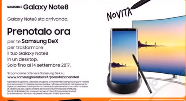 Galaxy Note 8 précommandes Europe