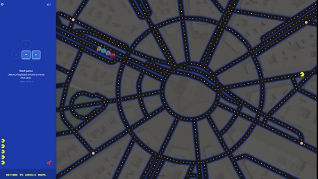Pac-man google maps