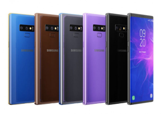 Galaxy Note 9 toutes les couleurs