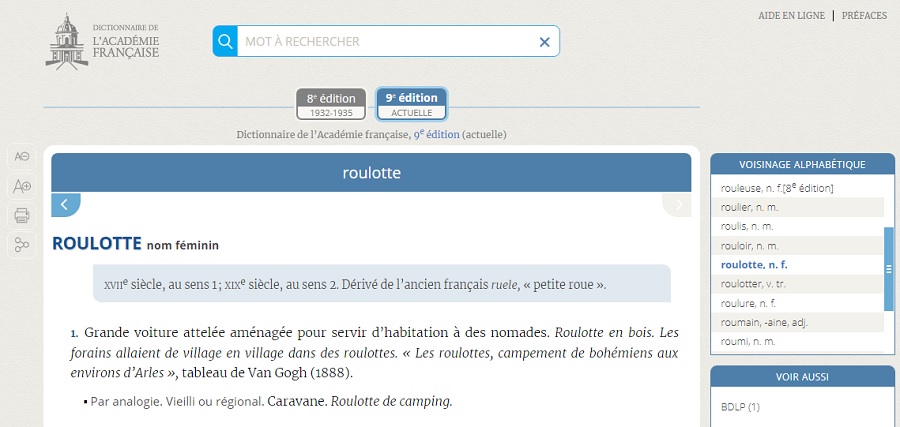 dictionnaire academie francaise