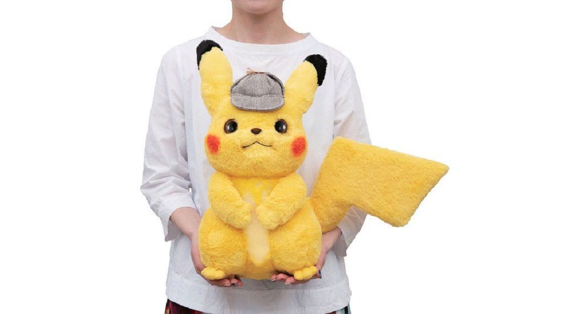 Détective Pikachu peluche taille réelle Bandai