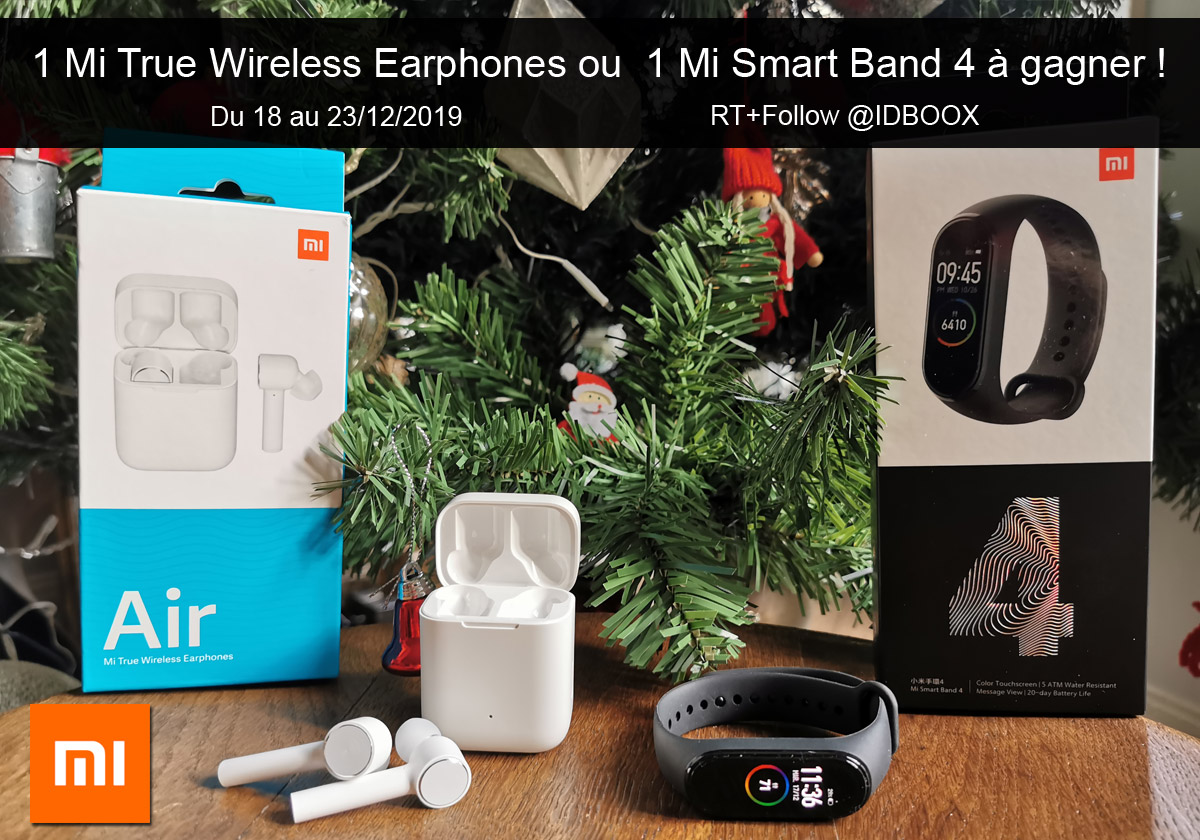 Jeu de Noël 1 Mi Smart Band 4 ou 1 Mi True Wireless Earphones à gagner
