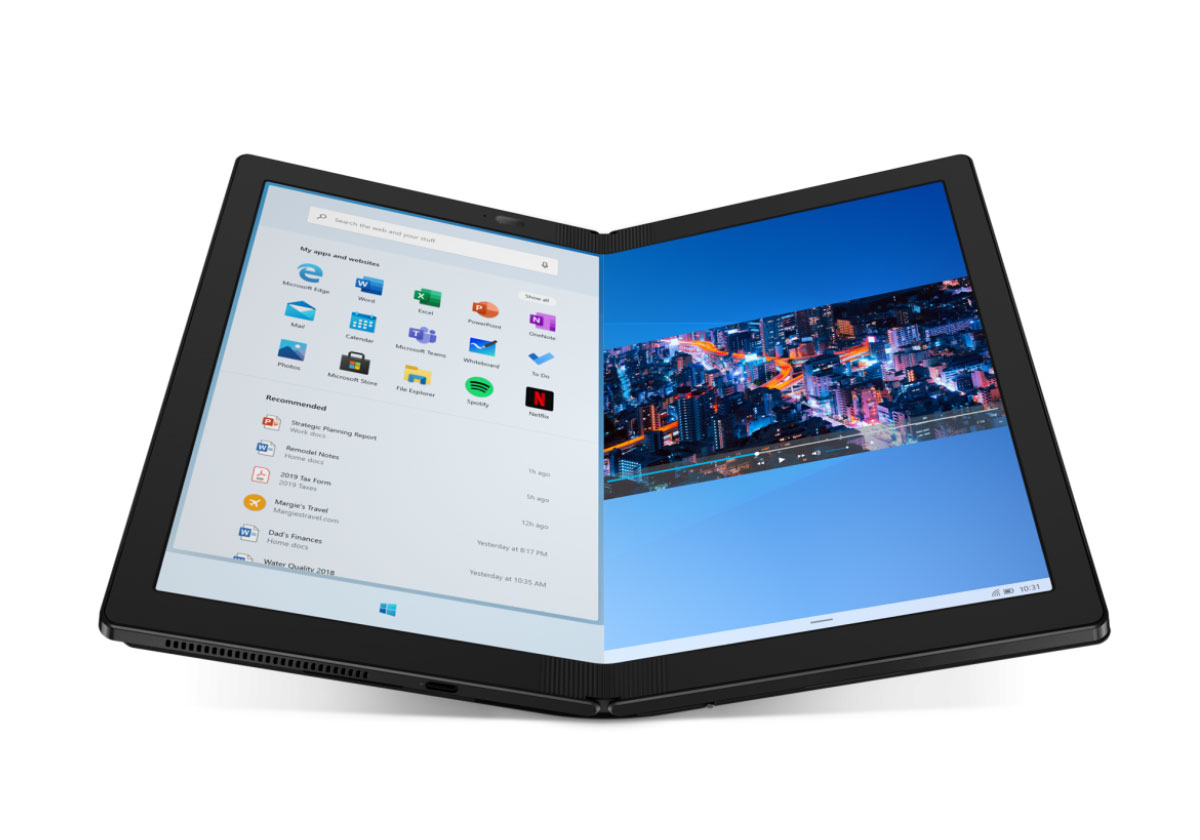 CES 2020 - Lenovo dévoile le premier PC avec écran pliable