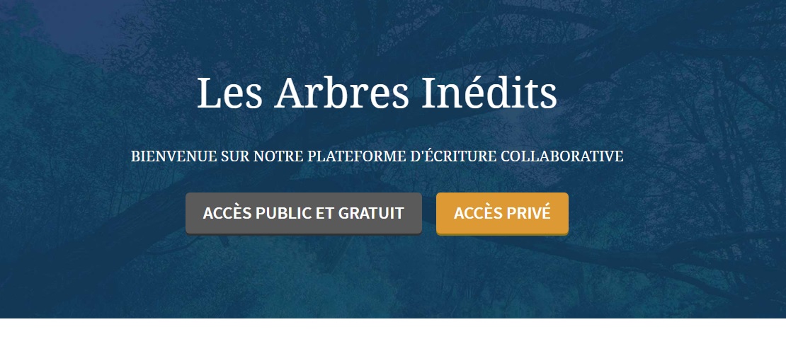 arbres inedits ecriture collaborative