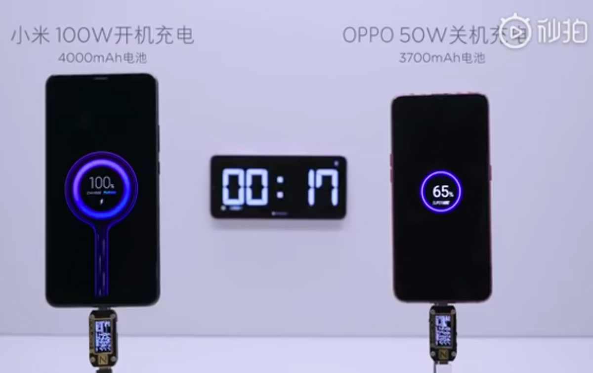 Xiaomi parle de la recharge rapide 100W