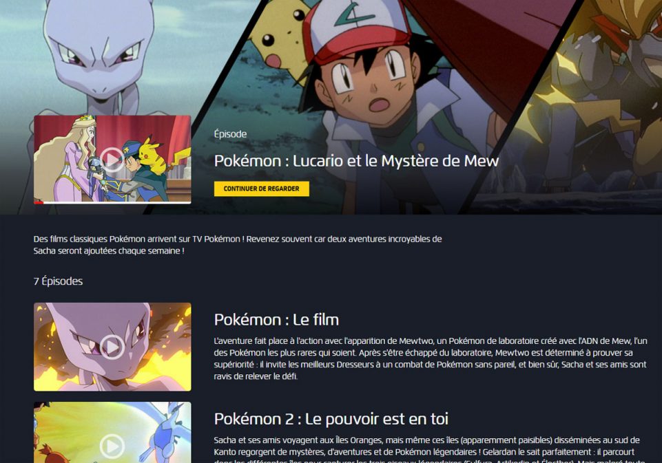 Confinement Des films Pokémon pour les enfants