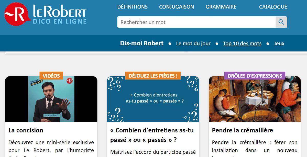 Le Robert dico en ligne gratuit confinement