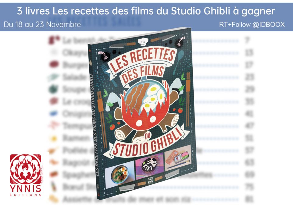 jeu concours noel Les recettes des films du Studio Ghibli