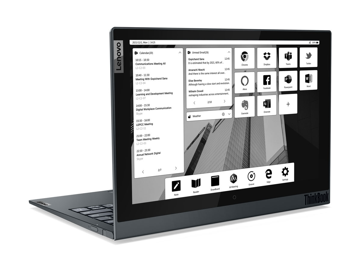 Lenovo ThinkBook Plus Gen 2 - Une PC portable avec une deuxième écran e-ink
