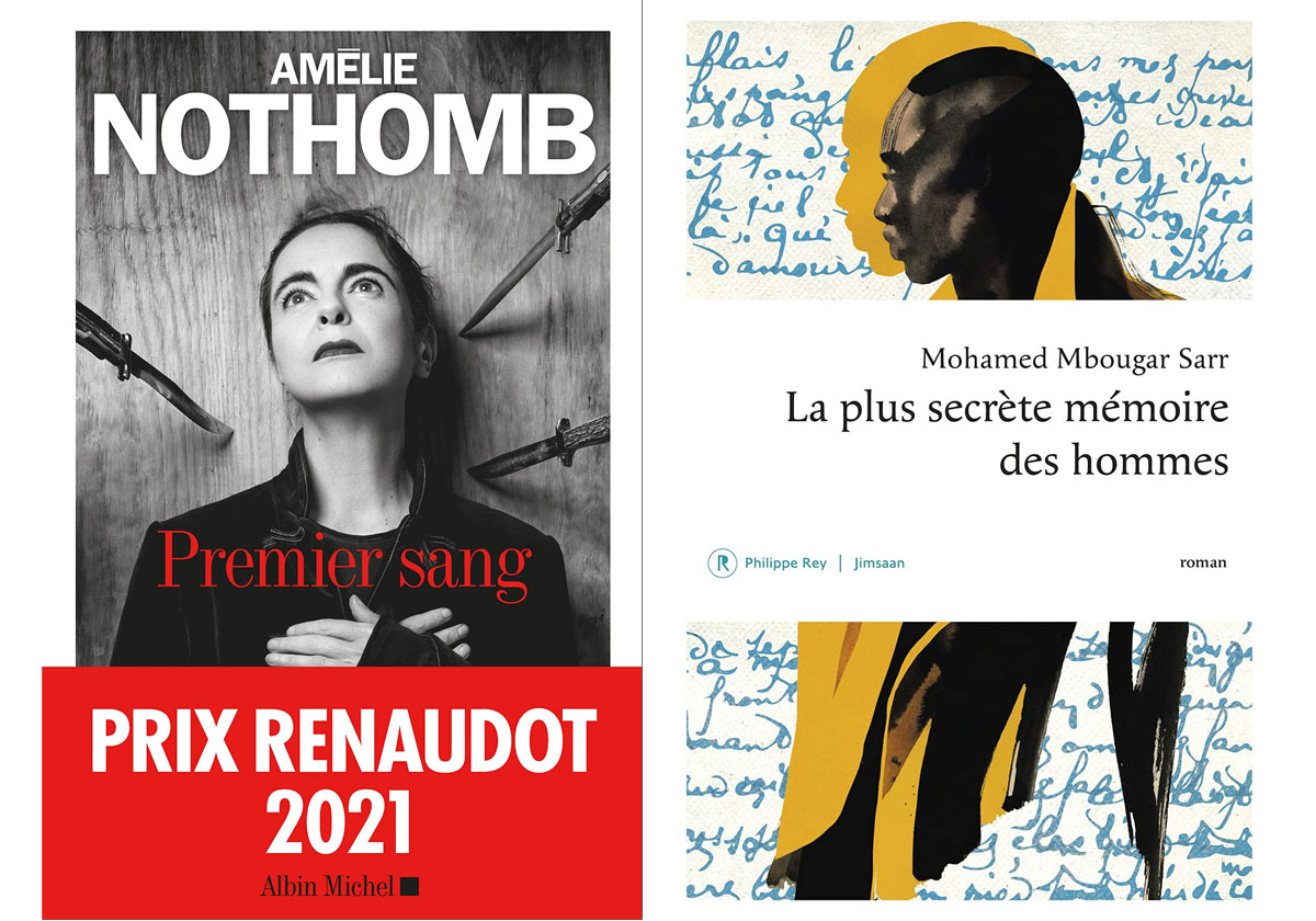  Prix Goncourt 2021 et Renaudot 2021 à Mohamed Mbougar Sarr et à Amélie Nothomb