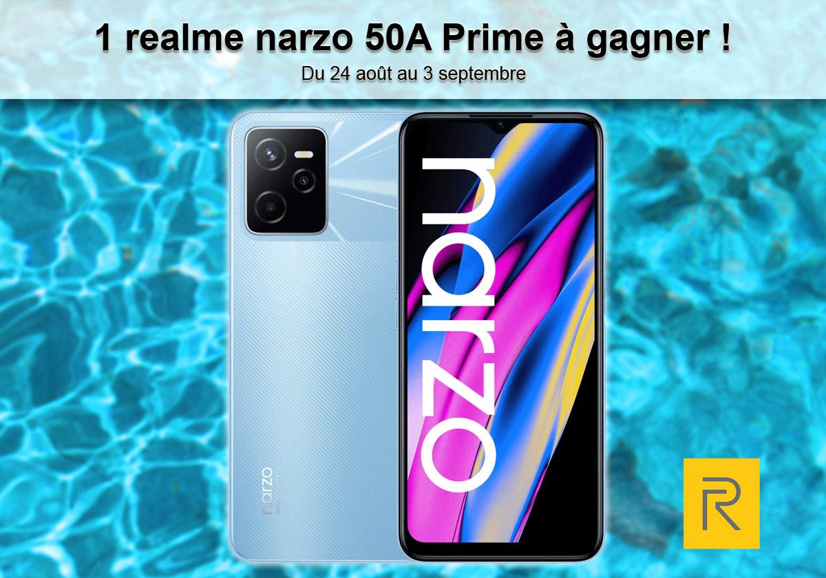 Un smartphone realme Narzo 50A à gagner sur IDBOOX