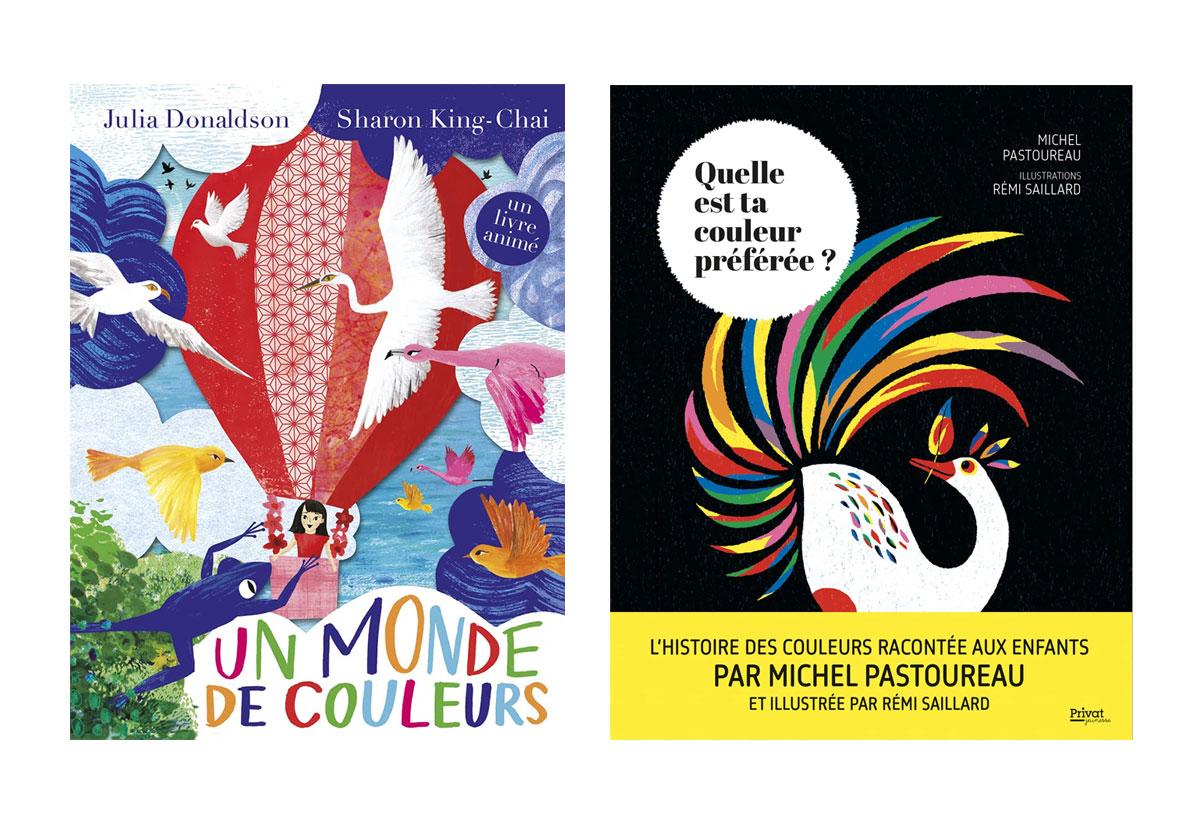 Deux livres pour les enfants pour apprendre les couleurs