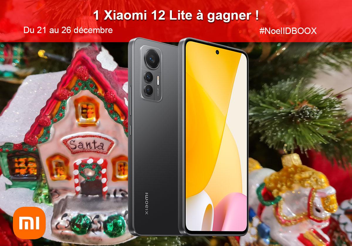 Un smartphone Xiaomi 12 Lite à gagner avec les jeux concours Noël IDBOOX