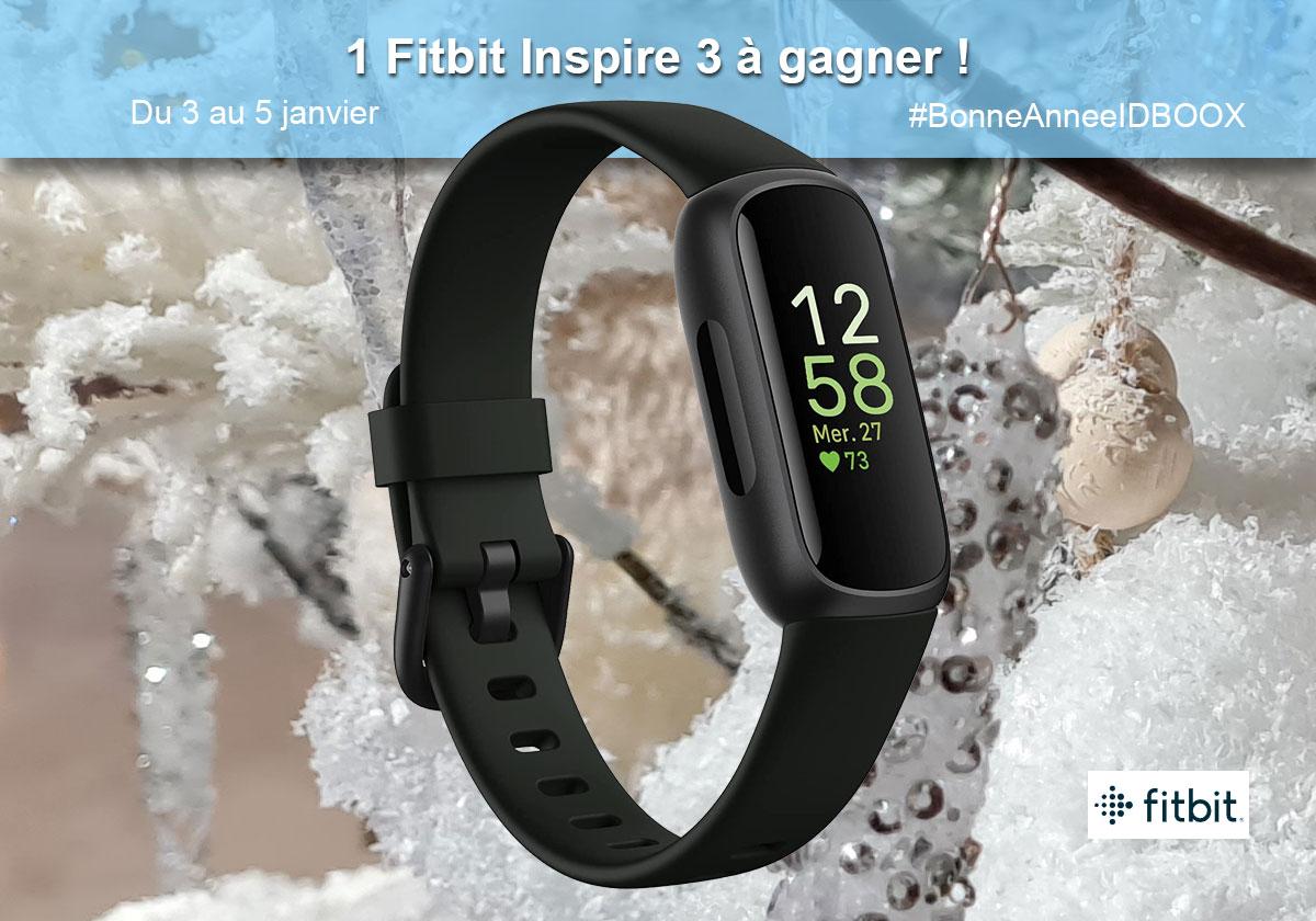 Un bracelet Fitbit Inspire 3 à gagner sur idboox.com