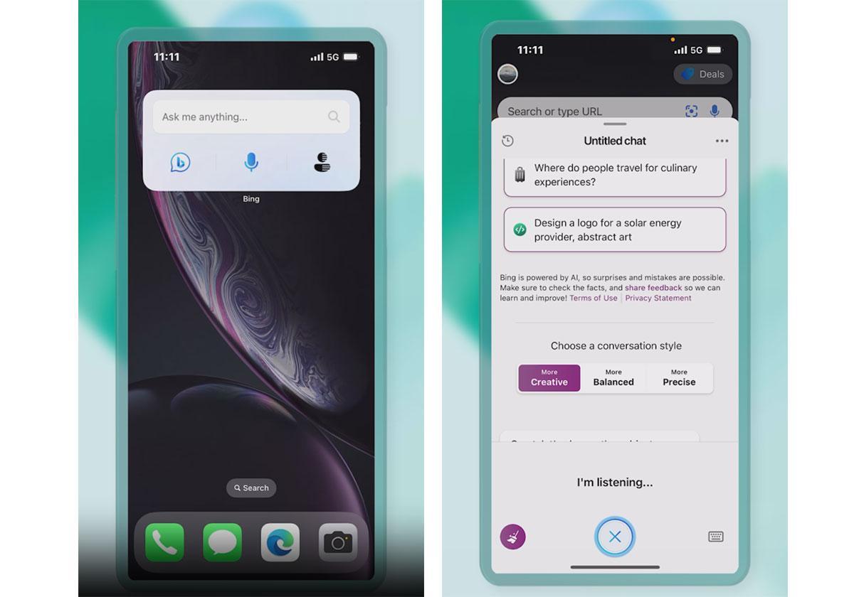 Microsoft développe un widget pour mettre son IA dans votre smartphone