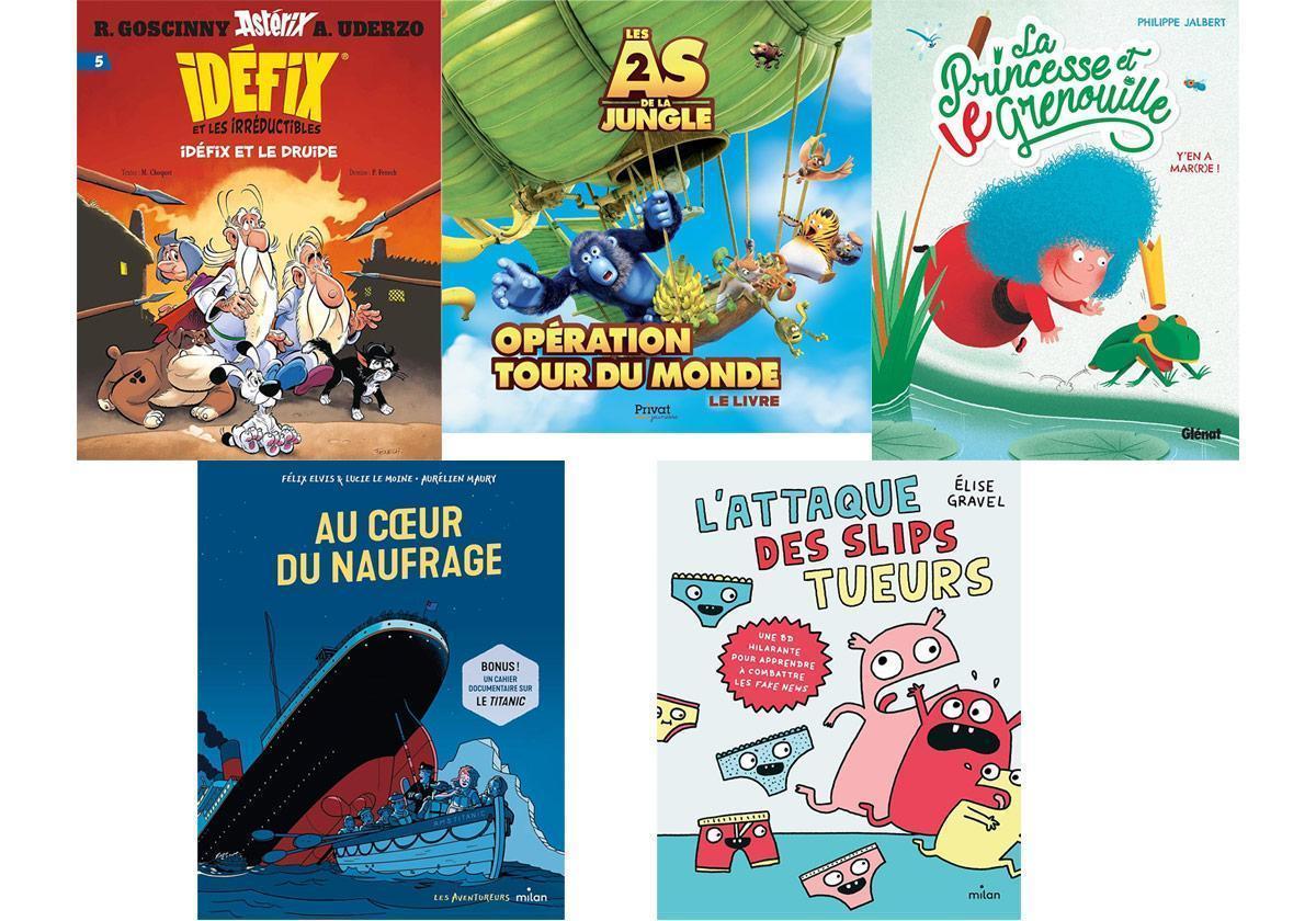 Cinq livres et BD pour les enfants entre 5 et 8 ans
