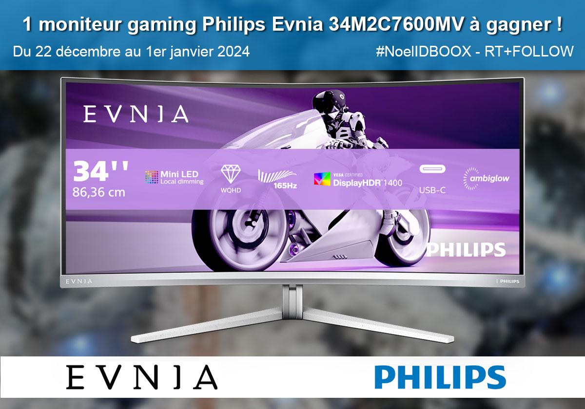 Jeu-concours : 1 moniteur incurvé Philips Evnia 34M2C7600MV à gagner 
