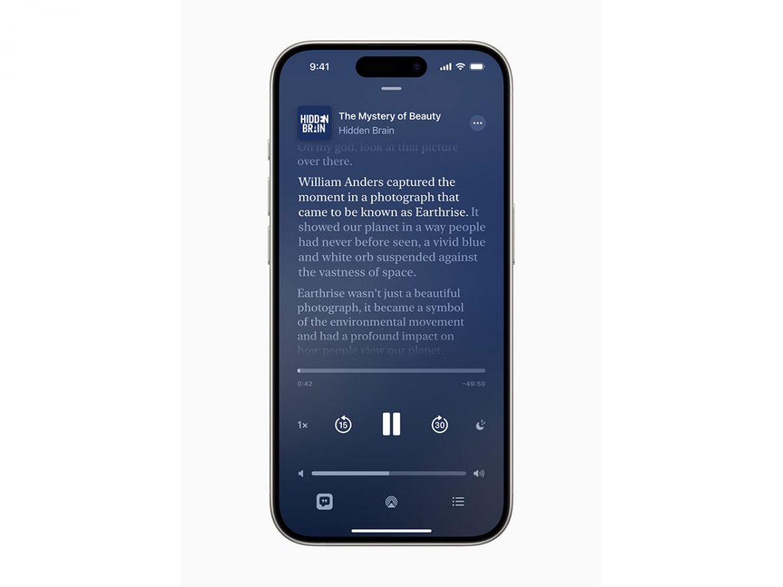 apple accessibilité podcast