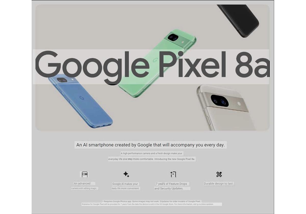 Google Pixel 8a, le prix en euros révélé