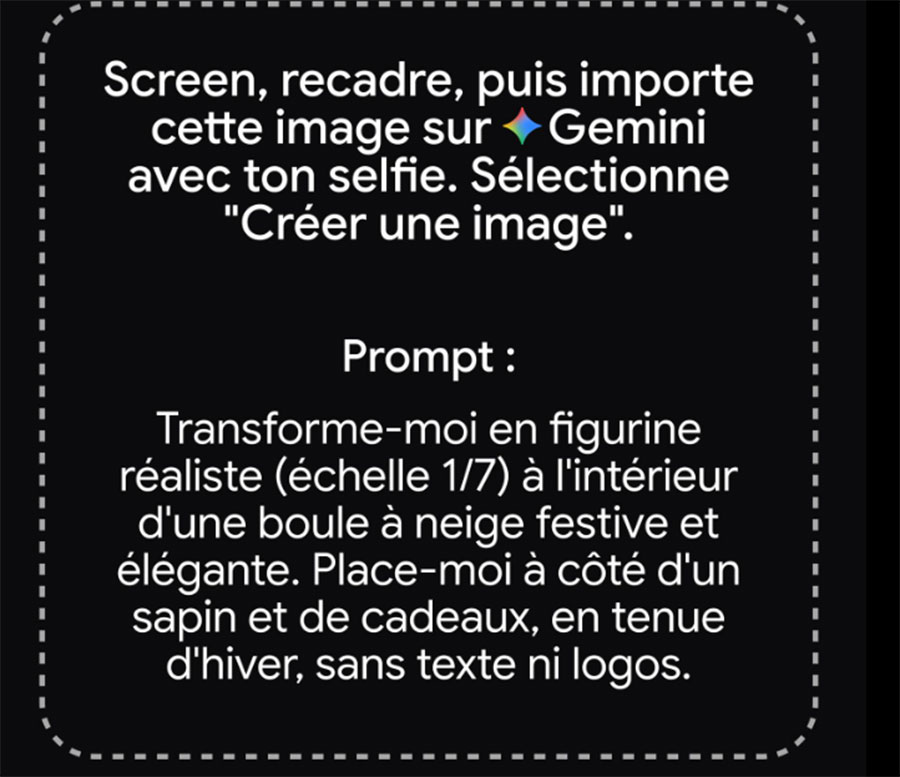 crée ta boule à neige avec gemini