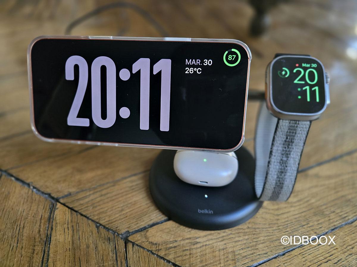Test de la station de recharge 3 en 1 Belkin pour les smartphones MagSafe et Qi2 Test de la station de recharge 3 en 1 Belkin pour les smartphones MagSafe et Qi2
